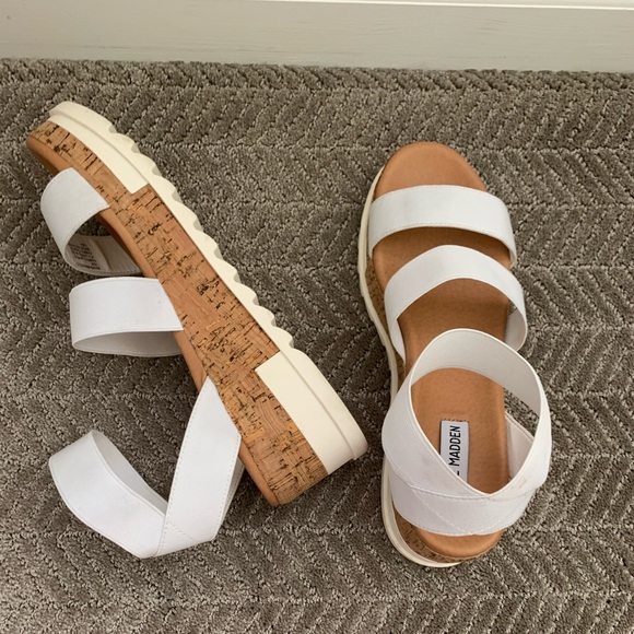 steve madden bandi platform white
